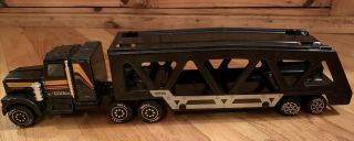 Vintage Tonka 1982 Mini Black Pressed Steel Truck Car Carrier Rare To Find Toy