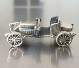 Vintage Solid Silver Italian Made Miniature Of A Car Hallmarked Stunning Rare