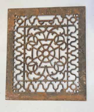 Cast Iron Grate/vent Cover Craftsman Victorian Wall/floor