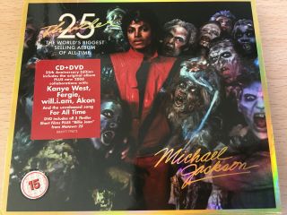 Michael Jackson : Thriller 25th Anniversary Edition Cd & Dvd 2008,  Slipcase Rare