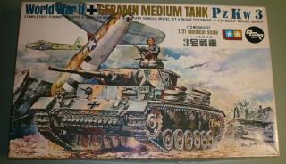 Tamiya Mokei German Medium Tank Pz Kw 3 1/21 Scale Motorized Old And Rare