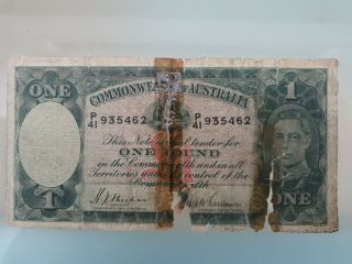 1941 - £1 One Pound Note - " Commonwealth Of Australia " - Sheehan/mcfarlane - Rare