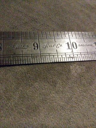 Vtg 24 " Steel Advertising Ruler Lufkin Rule Co.  Saginaw Mi.  No 90 F Extra Rare