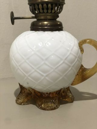 Rare Victorian Finger / Thumb Oil Lamp