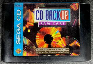 Sega Cd Backup Ram Cart - Rare - - Cleaned,  Battery & Capacitor
