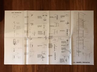 George Nelson Css Assembly Instructions Blueprint Size Herman Miller Eames Era