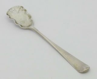 Rare 18th Century George Iii Solid Silver Salt Shovel Thomas Wallis I? 1760s/70s