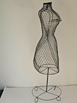Vintage Wire Metal Dress Form Mannequin 28 " Tall