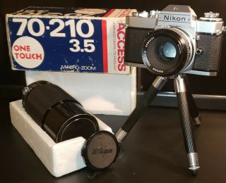 Rare Nikon El - 2 In,  Fully Functional & Film W/2 Lenses