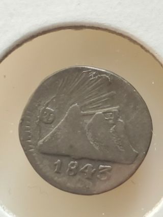1843 (guatemala) 1/4 Real (silver) - - Very Rare