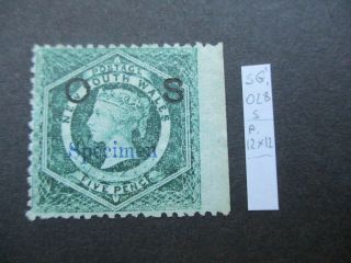 Nsw Stamps: Overprint Os Specimen - Rare Seldom Seen (c267)