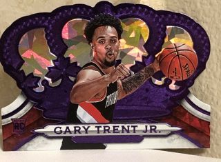 2018 - 19 Crown Royale Crystal Purple 13 Gary Trent Jr.  Rc Rookie Rare /25