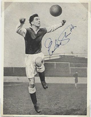 Signed Gordon Smith 1924 - 2004 Hibernian Hearts Dundee Scotland 1940s 1950s Rare