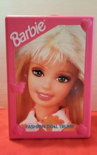 Vintage 1998 Barbie Fashion Doll Trunk Carrying Case Mattel Dolls Toys Storage