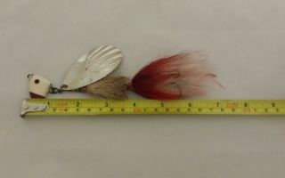 Muskie 7 " Spinner Weedless Bucktail Large Vintage Antique Fishing Lure Bait In