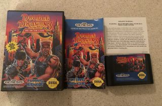 Double Dragon 3 Arcade Sega Genesis Game 1992.  Complete (cib).  Rare