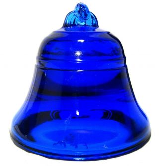 Signed F&m Cobalt Blue Glass Bell Telephone System Paperweight,  Antique?