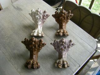 4 Antique Ornate Lions Paw Cast Iron Claw Foot Bath Tub Rare Set Of 4 Victorian