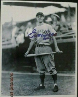 Rare Vintage 8x10 Photo Signed By " Eddie Yost " Cincinnati Reds