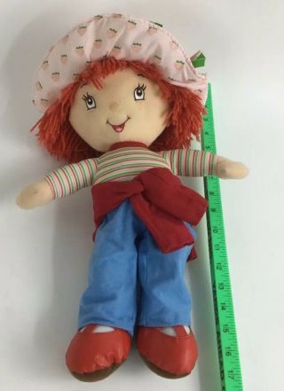 Jumbo Strawberry Shortcake Plush Stuffed Rag Doll Large 17 Inches Tall Vintage