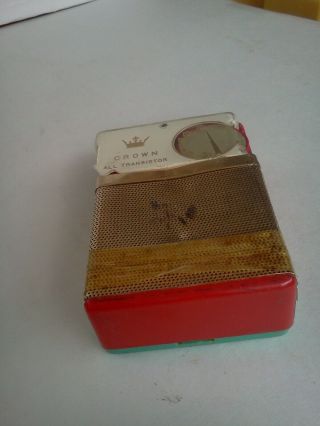 Rare Vintage Crown Transistor AM Radio TR - 333 2