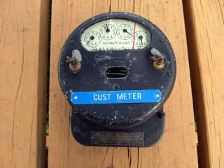 Vintage General Electric Ge Watt Hour Power Meter I - 14 Antique