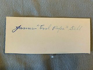 James " Cool Papa " Bell Autographs Cut Page Negro League Superstar Rare Signed