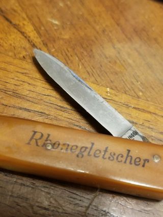 VTG RARE Solingen Germany Rhonegletscher Rhone Glacier Switzerland Pencil Knife 2
