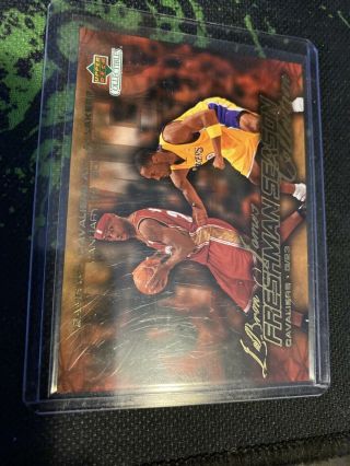Lebron James & Kobe Bryant Dual Upper Deck Basketball Card Cavs Lakers $$ Rare