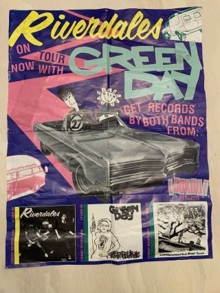 Rare Green Day Riverdales Lookout Records Tour Poster