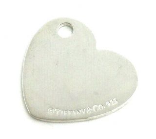 925 Sterling Silver Please Return To Tiffany & Co.  Heart Charm Pendant Tag RARE 3