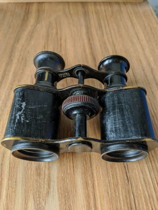 Antique Vintage Brass/metal Binoculars Made In France