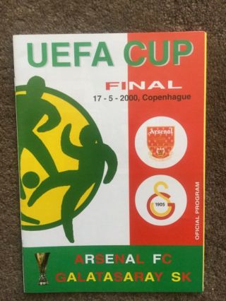 2000 Uefa Cup Final Programme Arsenal V Galatassaray Rare Pirate Vgc