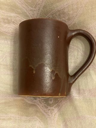 Antique Rare Dorchester Stoneware Pottery Large Brown Coffee Mug 5 "