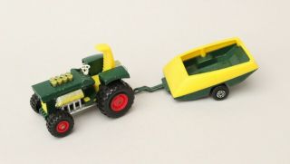 Matchbox Lesney Kings K3 Mod Tractor And Trailer - Rare Green