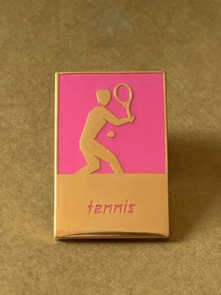 Very Rare London 2012 Olympic Pin Badge Tennis Sport Logo Pictogram