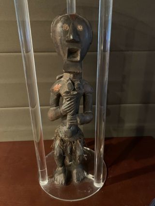Old Rare African Tribal Art,  Fetish Figure,  Wooden Statue 20 Inches Tall
