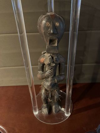 Old Rare African tribal art,  Fetish Figure,  wooden statue 20 Inches Tall 2