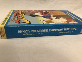 Disney RARE 1988 Summer Double Demo Dealer Promotional Preview VHS DUCKTALES 3