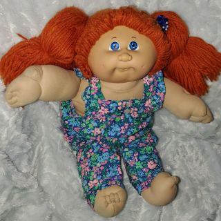 Vintage 1983 Redhead Cabbage Patch Girl Red Hair Blue Eyes Very Rare Perfect
