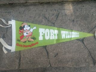 Rare Vintage Walt Disney World Fort Wilderness Pennant.