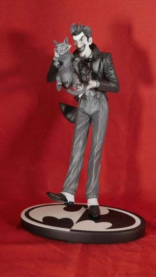 Rare Dc Collectibles Black And White The Joker Statue By Brian Bolland