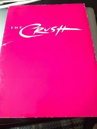 The Crush Script & Press Kit - Very Rare Alicia Silverstone Collectible