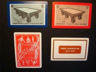 Brunswick - Balke - Collender Co.  Billiards/pool Cards,  5,  (rare)