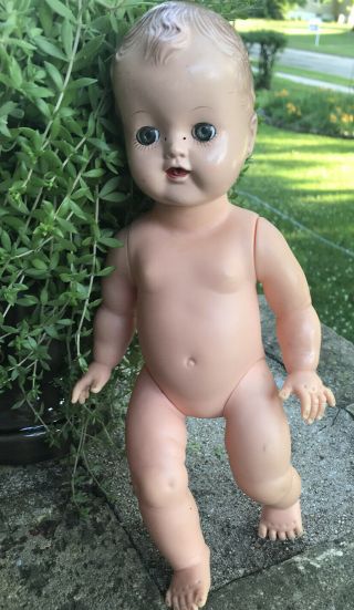 Vintage American Character Baby Doll 14”jointed Sleepy Eyes