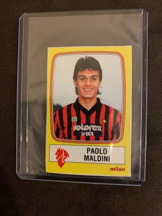 Maldini 1985 Rookie Card Ac Milan Rare Panini