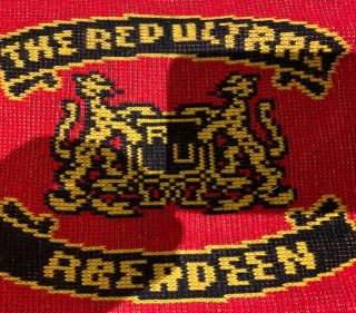 Aberdeen Red Ultras Casuals Football Fans Scarf Very Rare