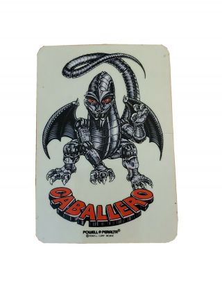 Vintage Powell Peralta Skateboard Sticker Caballero Mechanical Dragon