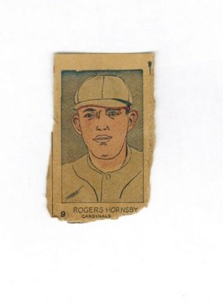 Antique 1915 - 1926 Rogers Hornsby (the Rajah) - Cardinals Cut Card