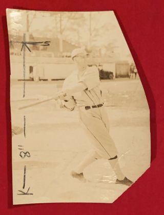 Antique 1926 Philadelphia Athletics Jim Poole Type 1 Press Photo Baseball Old